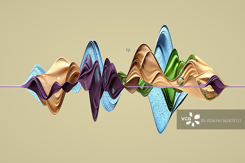 抽象的多彩曲线图表图片素材