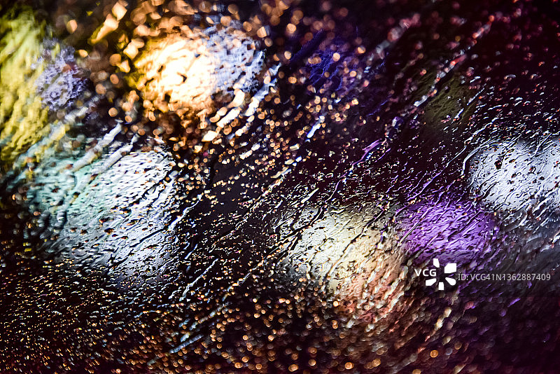 车窗上的雨滴图片素材