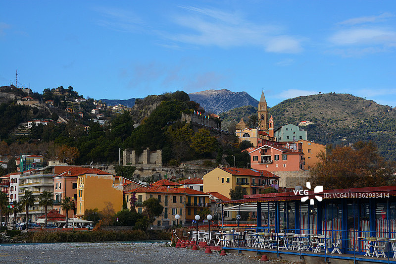 意大利文蒂米利亚古镇图片素材