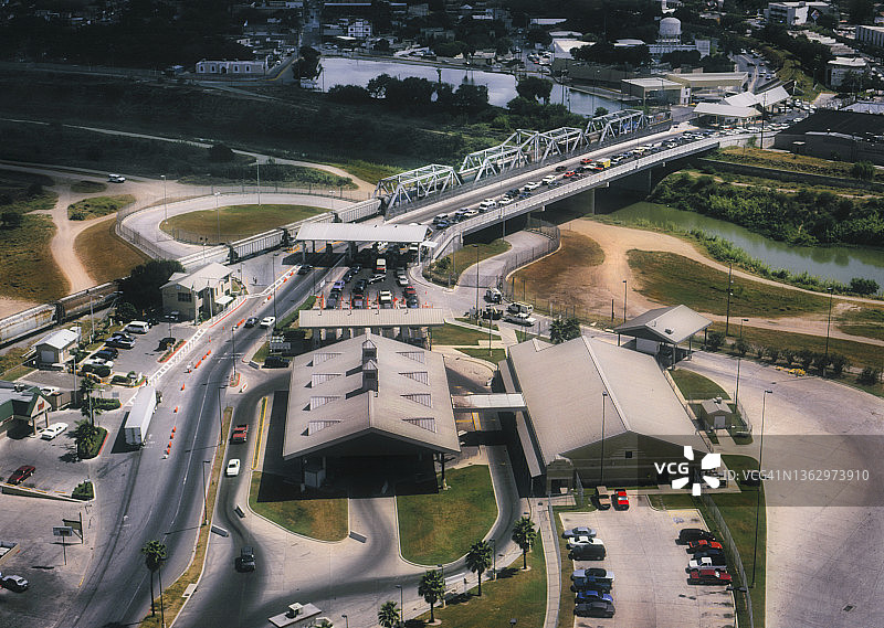 美国海关哈林根办事处航拍，德克萨斯州图片素材