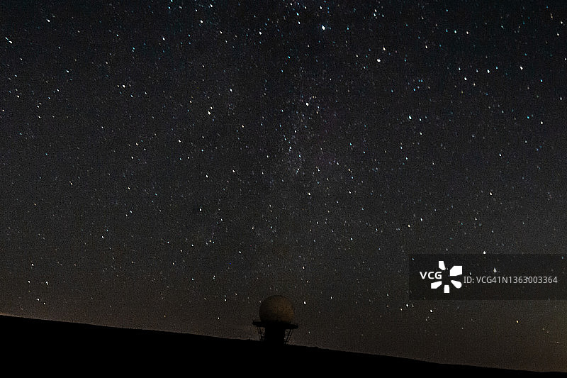 2022年1月5日，什罗普郡勒德洛克利山的星空摄影图片素材