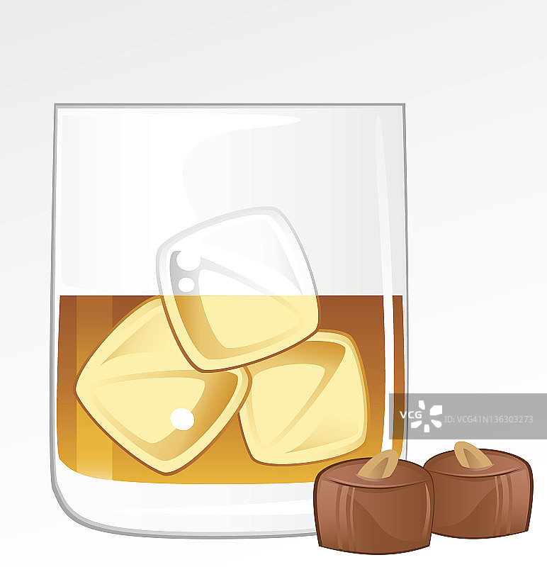 威士忌和巧克力图片素材