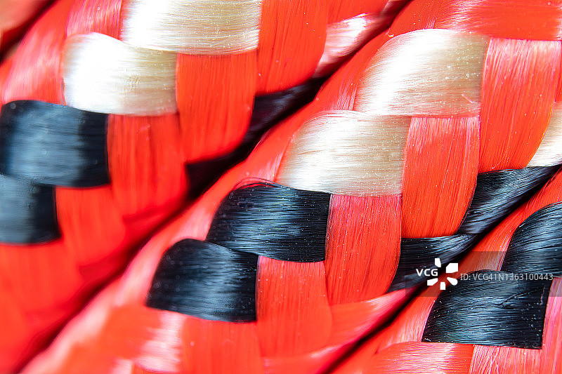 塑料绳索的微距特写图片素材