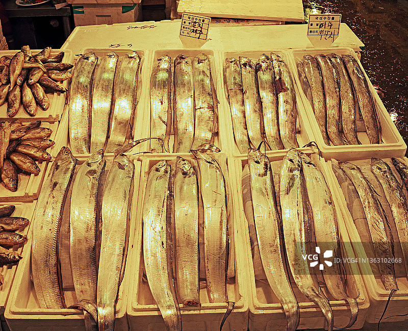 首尔鹭梁津海鲜市场图片素材