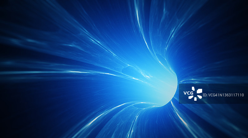内部发光的抽象高速虫洞图片素材