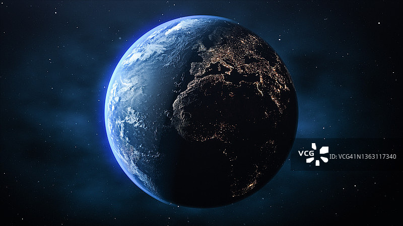 地球：地球的昼夜面图片素材