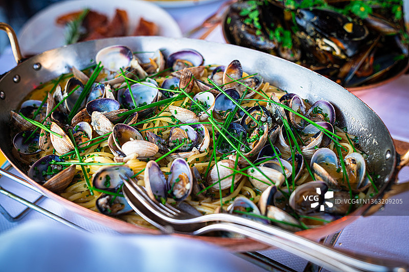 新鲜的清蒸蛤蜊图片素材
