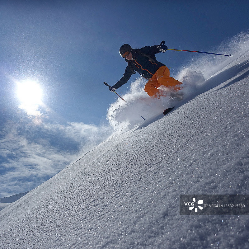 在奥地利的圣安东滑雪图片素材