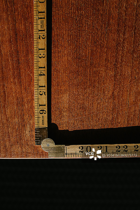 直角弯折的折叠尺简约图像图片素材