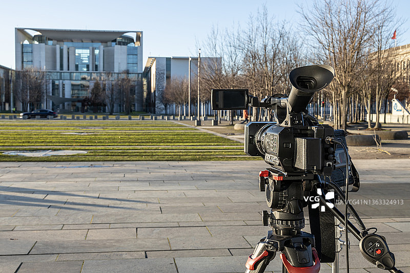 德国总理府的摄像机（柏林，德国）图片素材