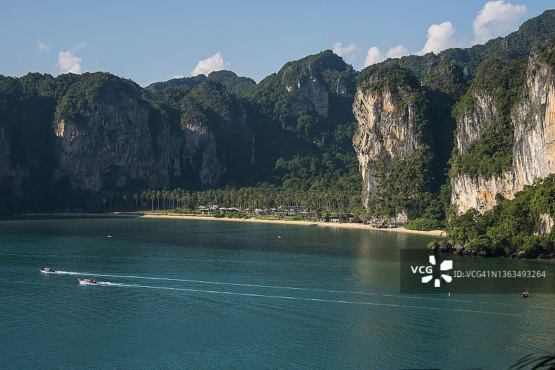 泰国甲米通赛海滩全景图片素材