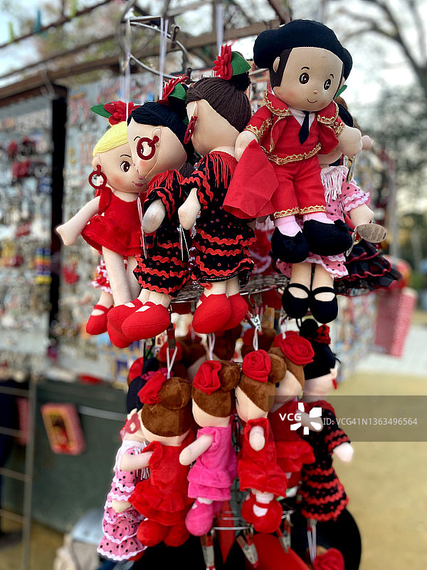 弗拉明戈舞者玩偶纪念品图片素材