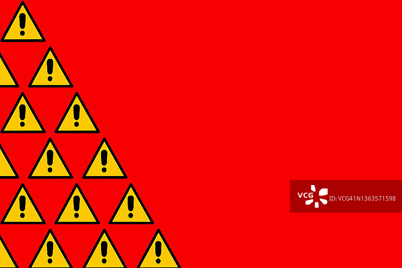 带有感叹号的黄黑色三角形警示标志图案图片素材
