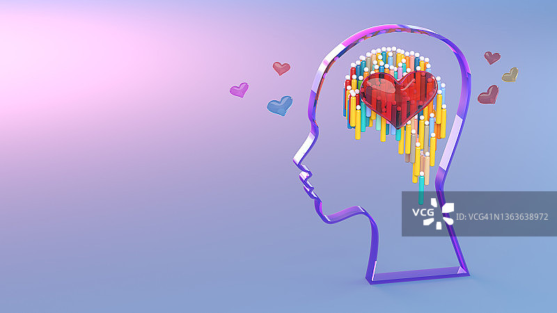 心理健康抽象概念图片素材