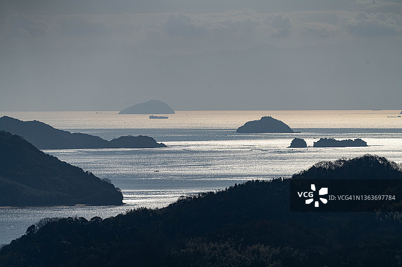 日本广岛的岛屿图片素材