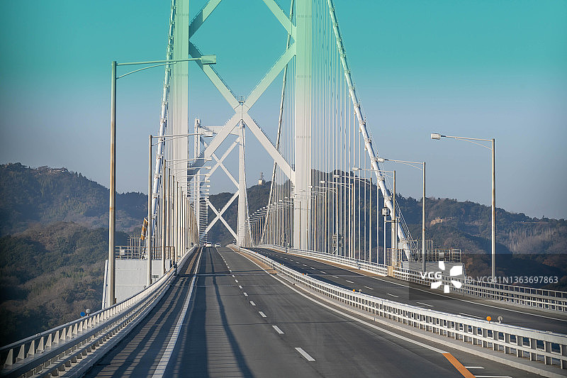 日本广岛的高速公路桥梁图片素材
