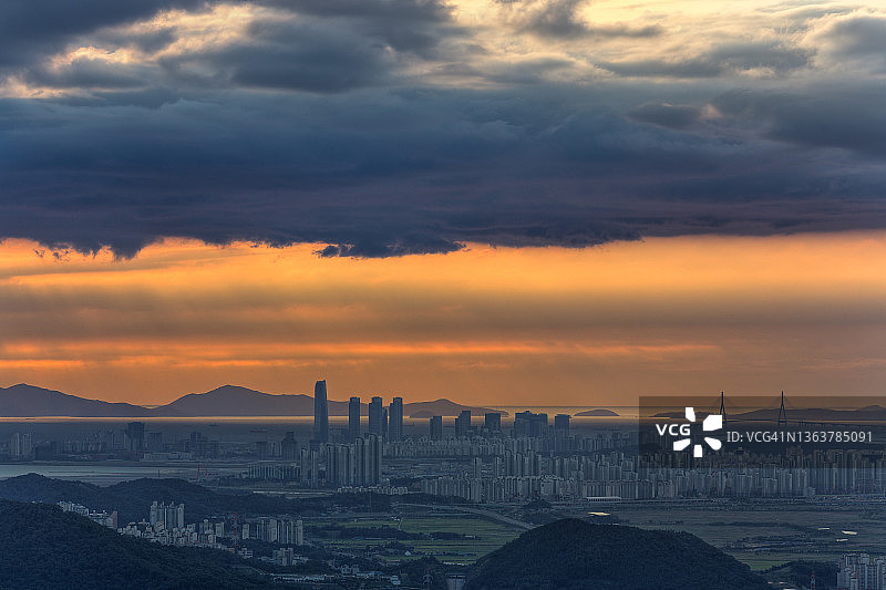 韩国仁川松岛风光图片素材