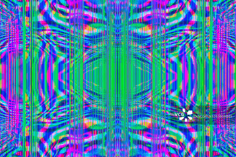 动态故障多色扭曲纹理迷幻万花筒未来主义背景图片素材