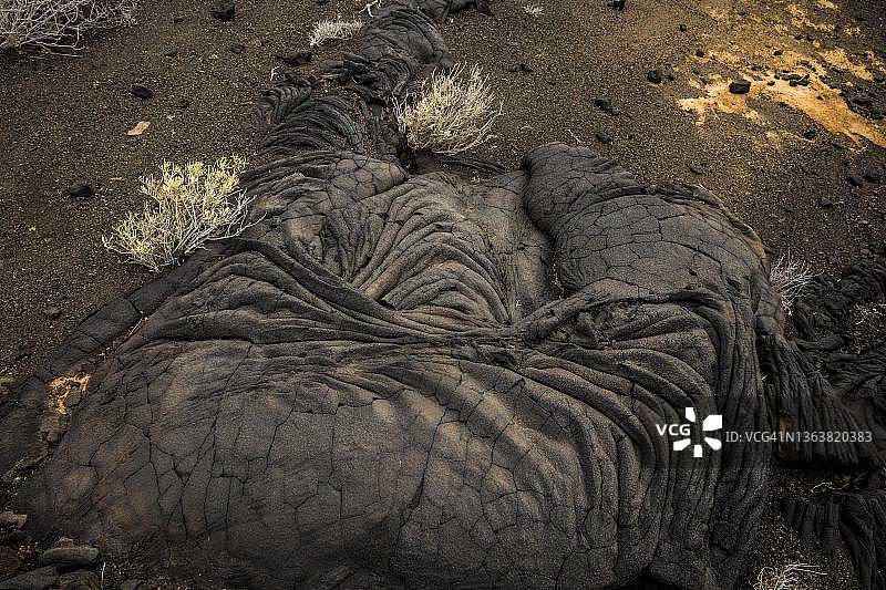 熔岩，西班牙耶罗岛拉雷斯廷加，加那利群岛图片素材