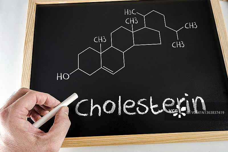 胆固醇的化学成分概念图图片素材
