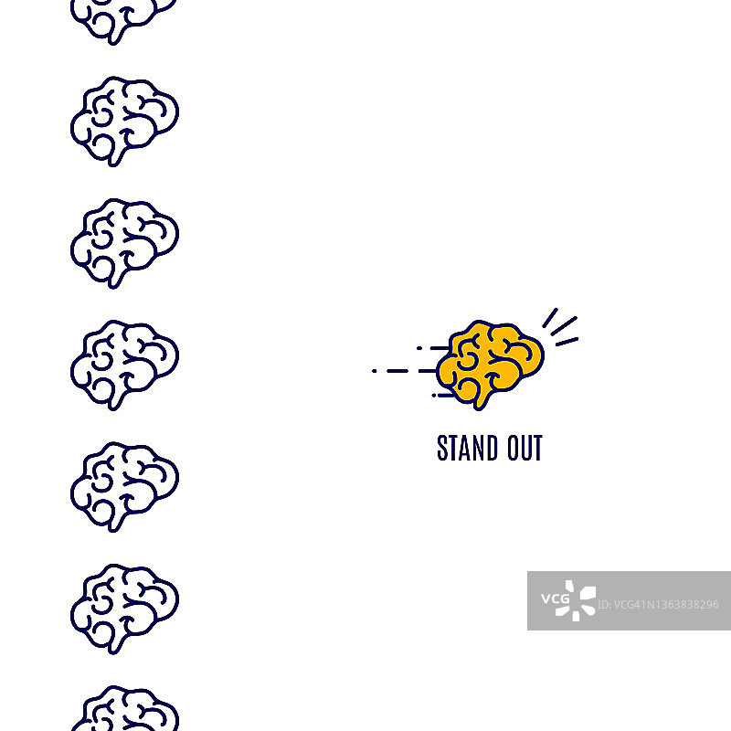 脱颖而出概念插画图片素材