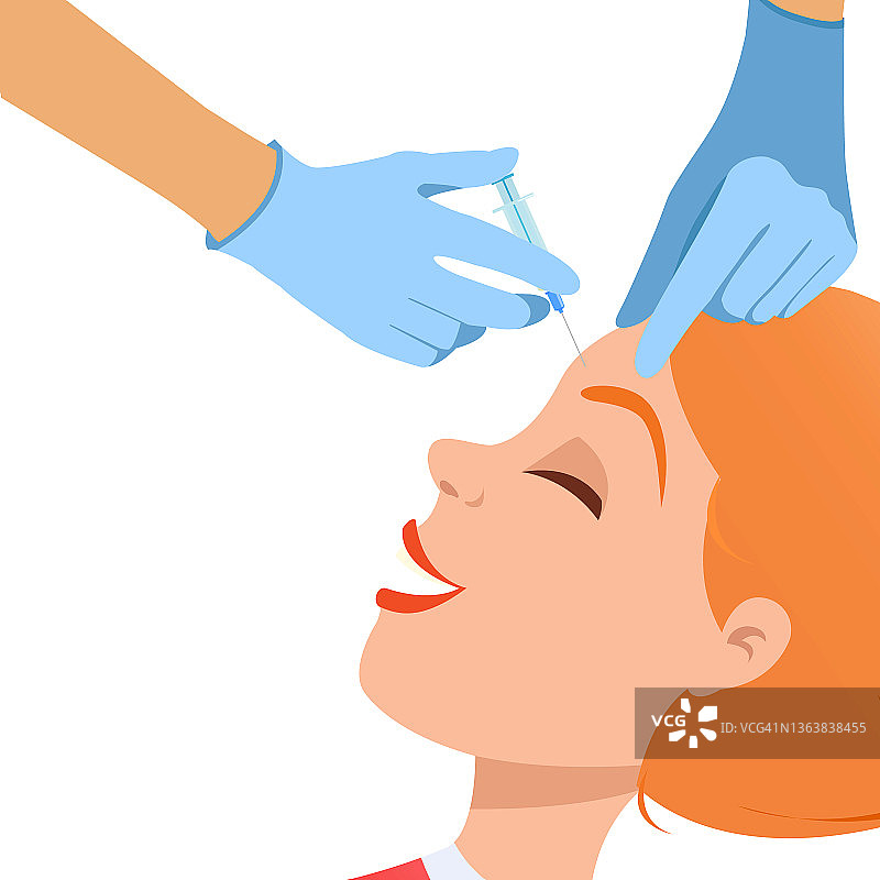 肉毒杆菌注射概念图图片素材