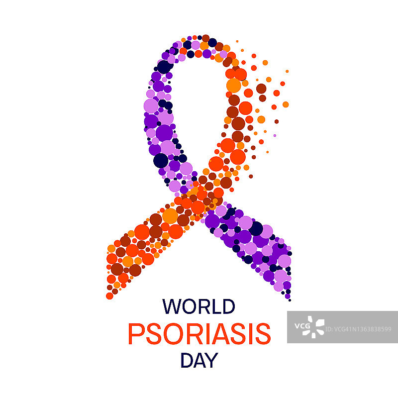 银屑病防治宣传丝带概念图图片素材