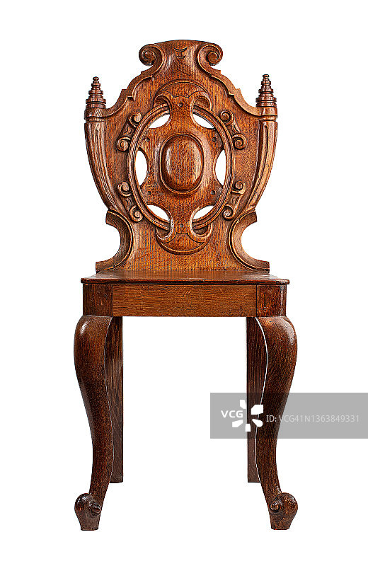 独立的橡木椅子图片素材