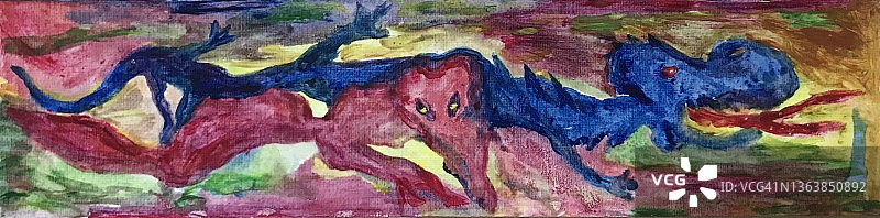 Grisu龙与Beelzebub相遇图片素材