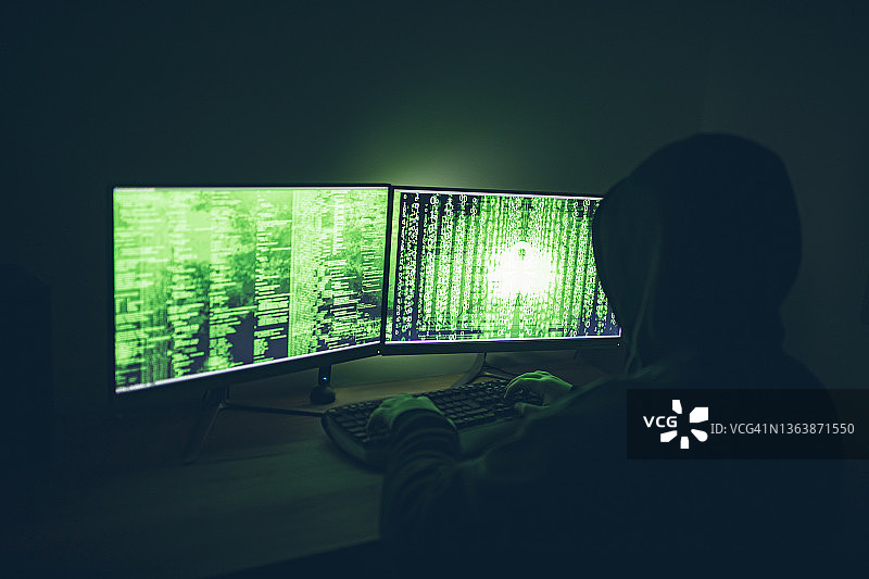 匿名黑客的数字犯罪图片素材