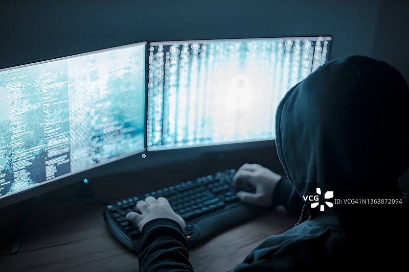 试图破坏网络的黑客图片素材