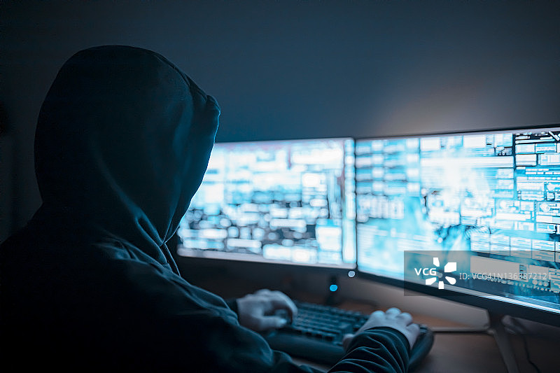 匿名黑客的数字犯罪图片素材