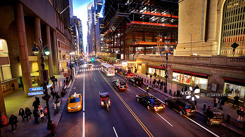 纽约32街夜景图片素材