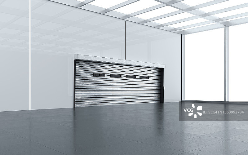 未来感的空房间图片素材