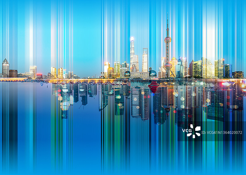 霓虹灯下的智慧城市：未来数字设计与元宇宙概念，数据网络连接技术图片素材