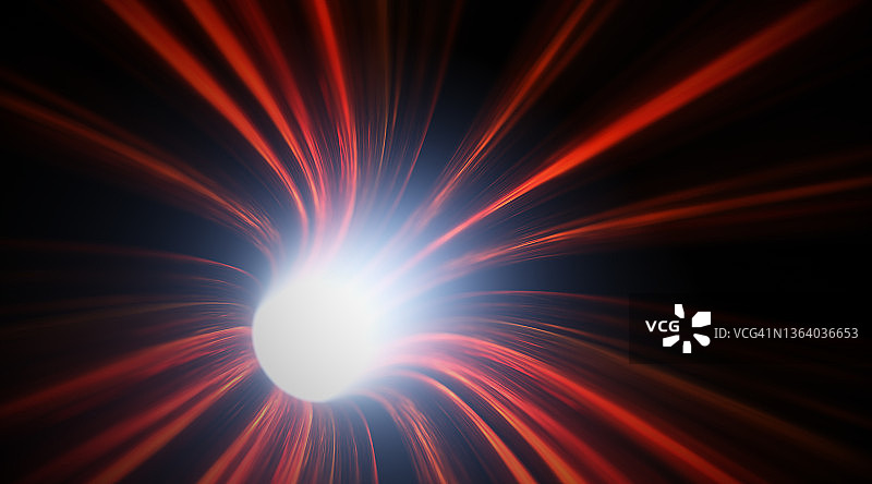 抽象红光隧道图片素材