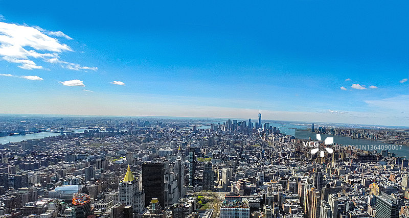 纽约清晨天际线图片素材