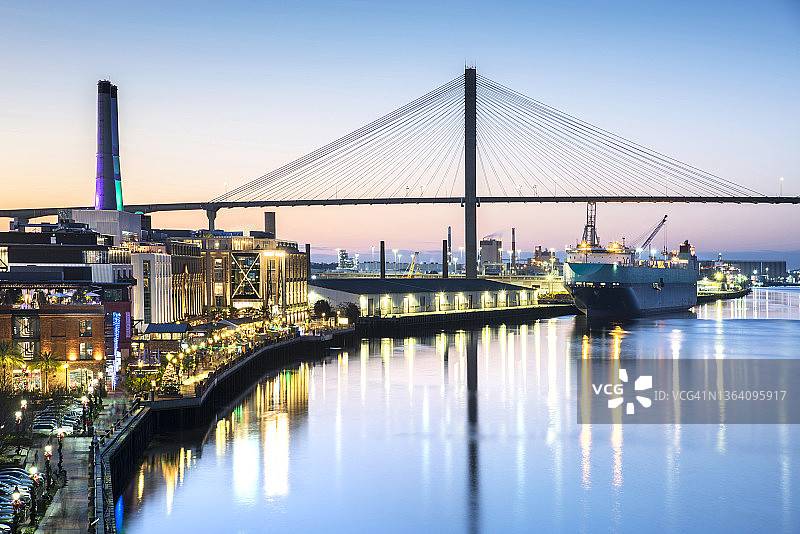 佐治亚州萨凡纳河畔图片素材