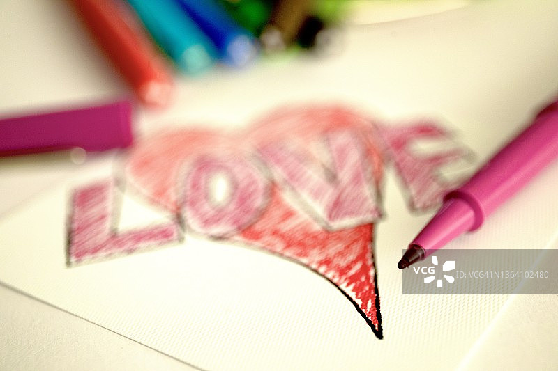 圆珠笔和爱图片素材