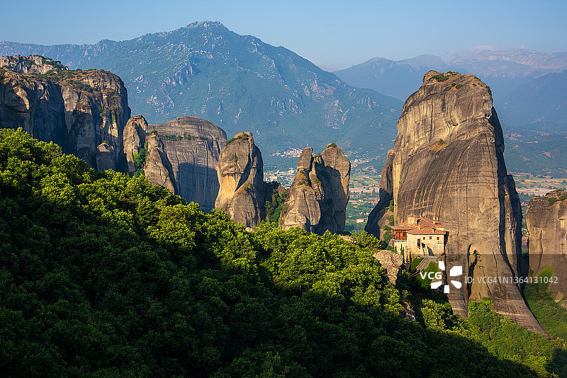 罗萨努修道院，迈泰奥拉修道院，特里卡拉，色萨利，希腊图片素材