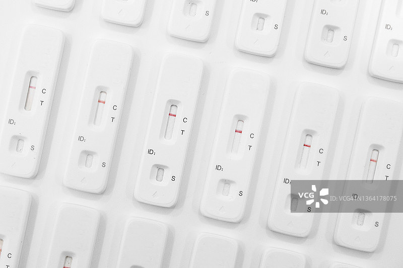 使用过的横向流动检测阴性结果抽象照片图片素材