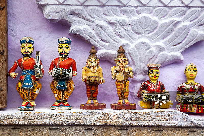 拉贾斯坦邦的木制玩具图片素材