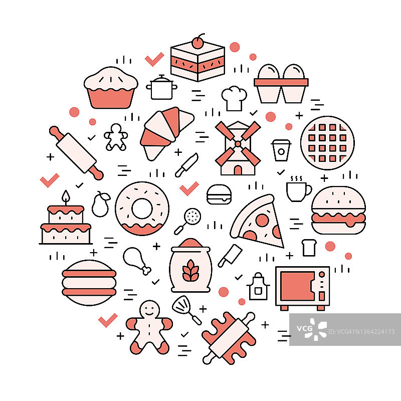 面包店图标图案图片素材