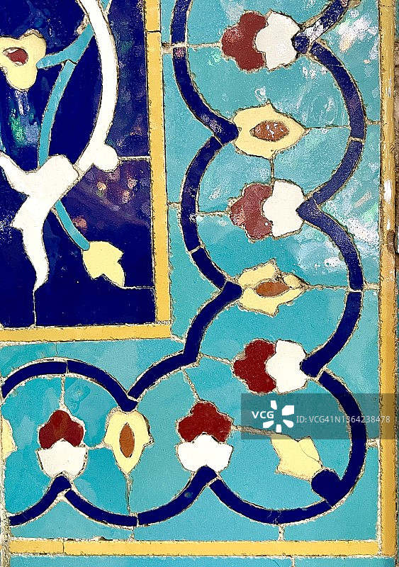 伊朗雷伊城神殿瓷砖图片素材