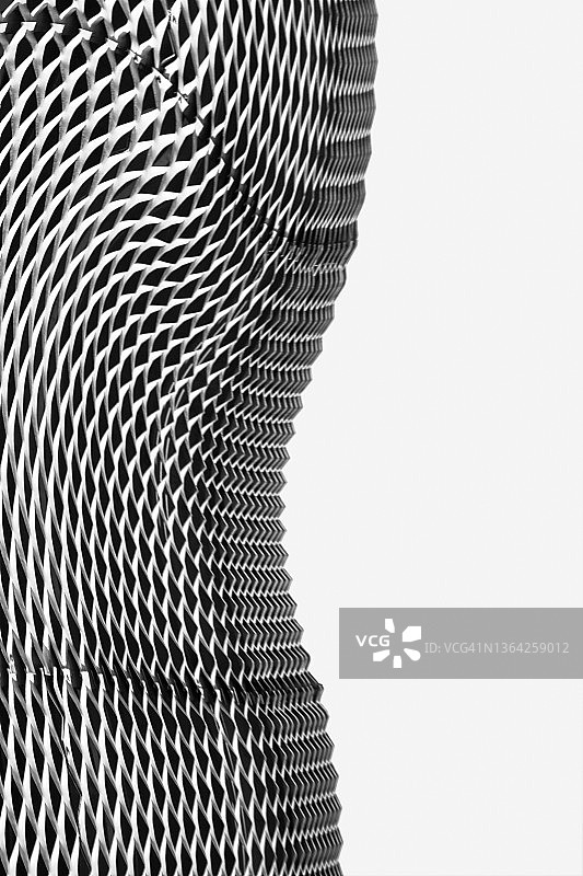 白色背景上的现代金属网格图片素材
