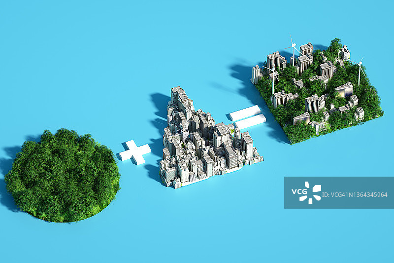 可持续城市数学图片素材