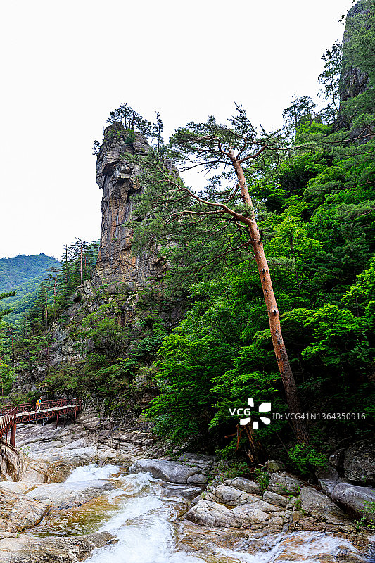 韩国槐山郡小金刚河风光图片素材