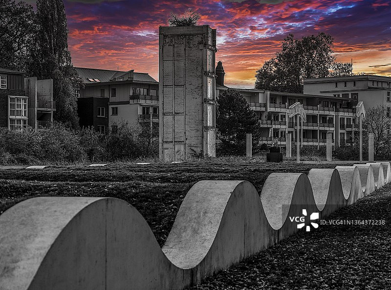 德国北莱茵-威斯特法伦州杜伊斯堡内港图片素材