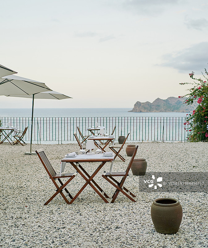 西班牙阿尔特亚海岸餐厅景色图片素材