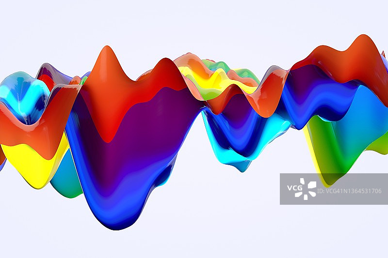 抽象的多彩曲线图表图片素材